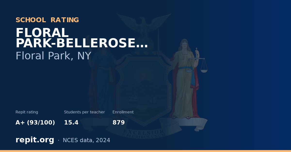 FLORAL PARK-BELLEROSE SCHOOL, Floral Park, NY — Repit school rating A+ (93/100)