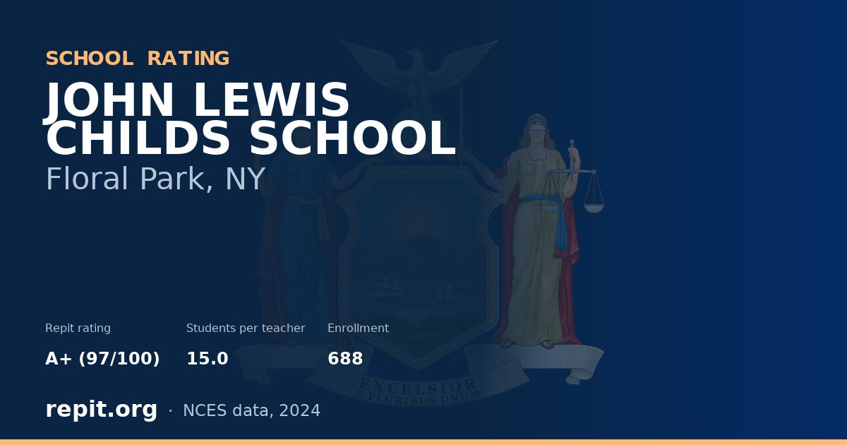 JOHN LEWIS CHILDS SCHOOL, Floral Park, NY — Repit school rating A+ (97/100)