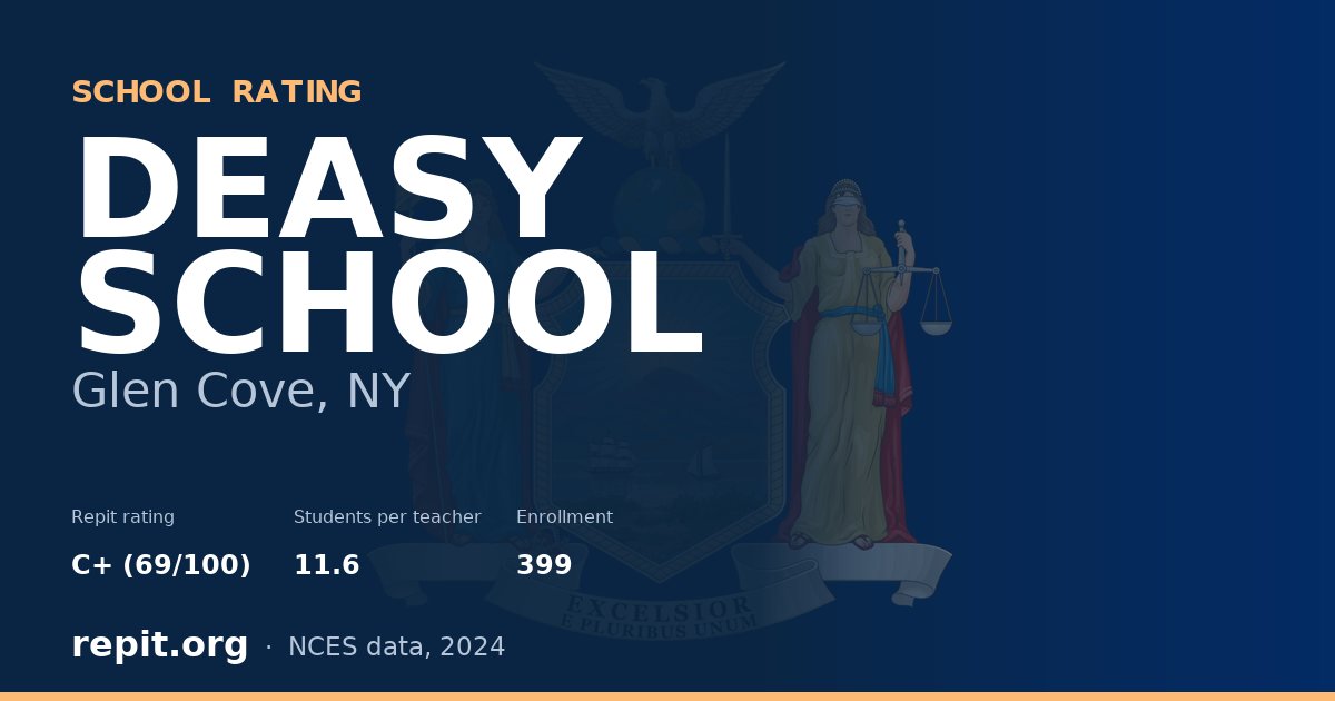 DEASY SCHOOL, Glen Cove, NY — Repit school rating C+ (69/100)