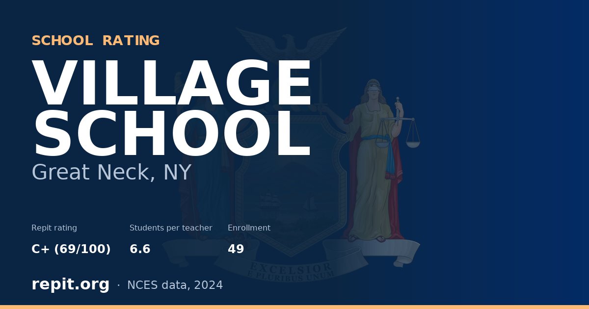 VILLAGE SCHOOL, Great Neck, NY — Repit school rating C+ (69/100)