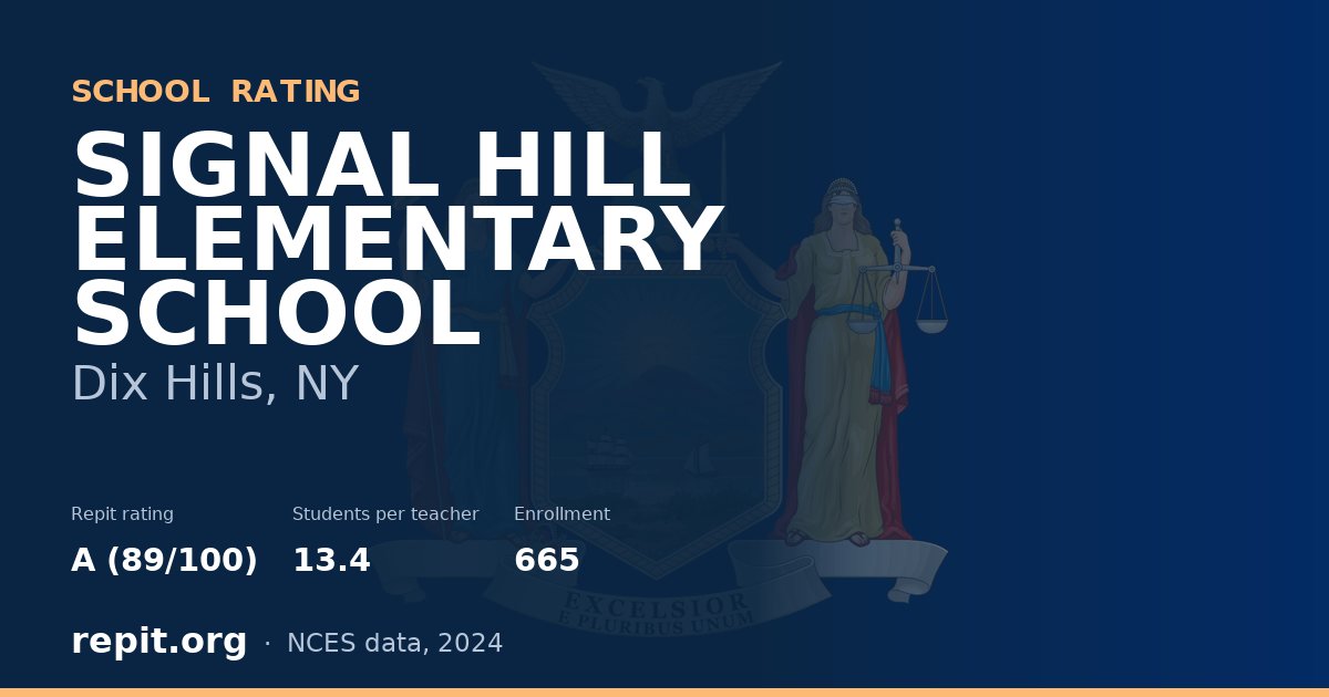 SIGNAL HILL ELEMENTARY SCHOOL, Dix Hills, NY — Repit school rating A (89/100)