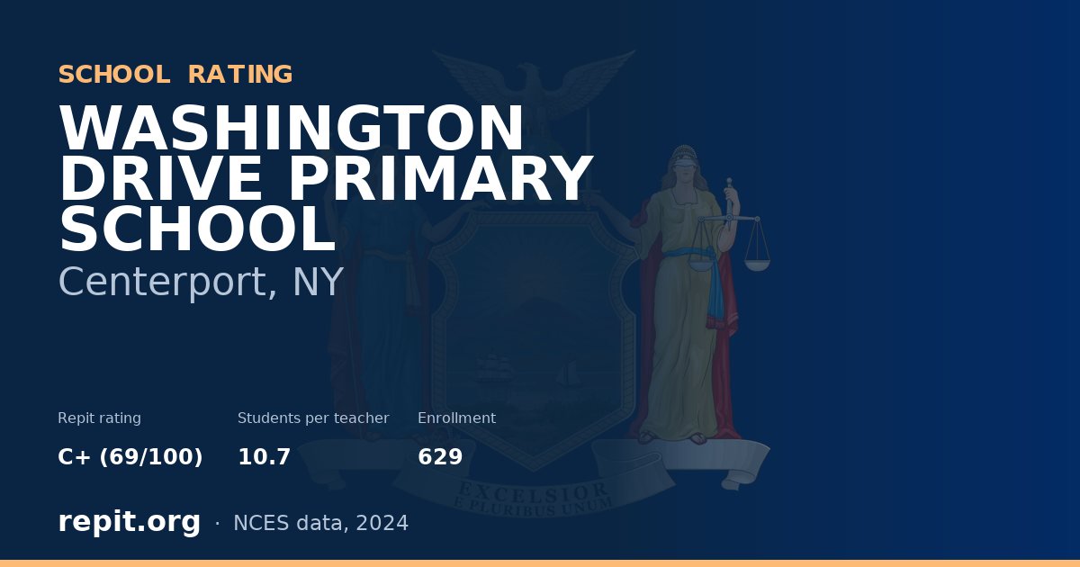 WASHINGTON DRIVE PRIMARY SCHOOL, Centerport, NY — Repit school rating C+ (69/100)