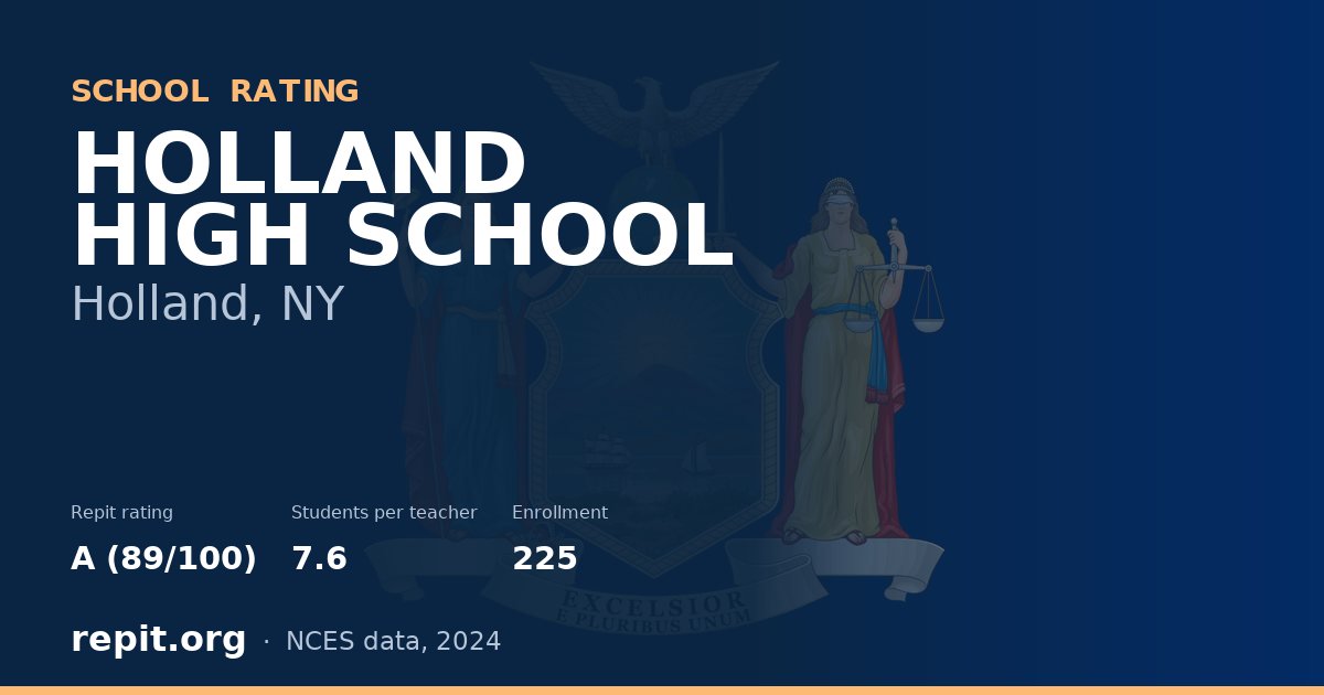 HOLLAND HIGH SCHOOL, Holland, NY — Repit school rating A (89/100)