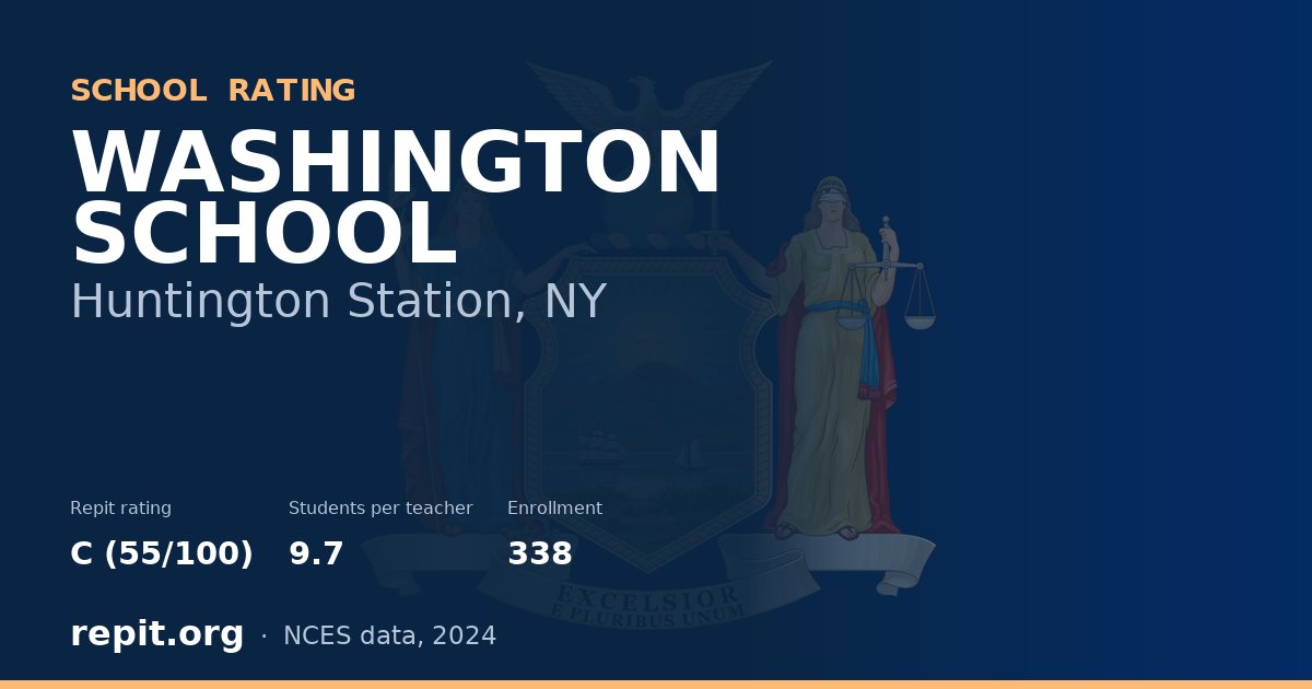 WASHINGTON SCHOOL, Huntington Station, NY — Repit school rating C (55/100)