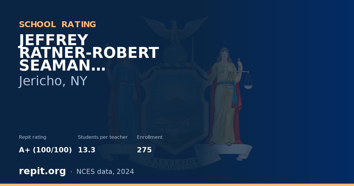 JEFFREY RATNER-ROBERT SEAMAN ELEMENTARY SCHOOL, Jericho, NY — Repit school rating A+ (100/100)