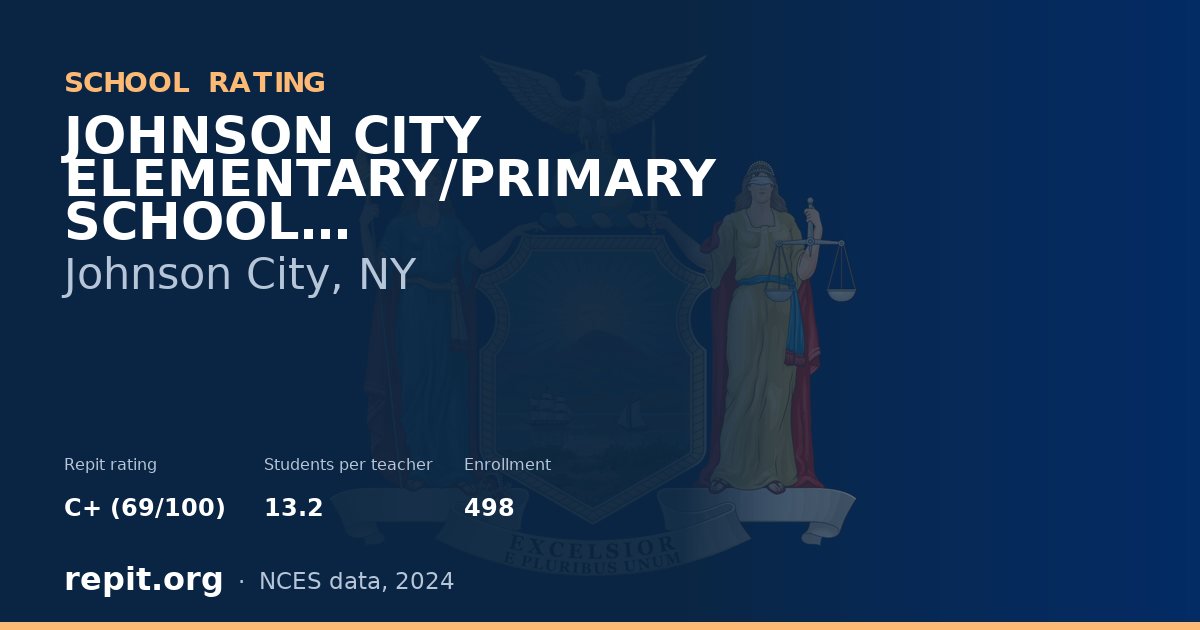 JOHNSON CITY ELEMENTARY/PRIMARY SCHOOL, Johnson City, NY — Repit school rating C+ (69/100)
