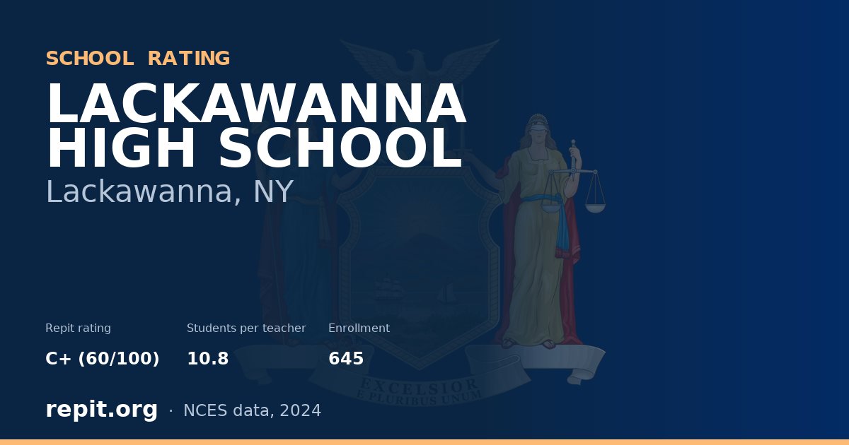 LACKAWANNA HIGH SCHOOL, Lackawanna, NY — Repit school rating C+ (60/100)