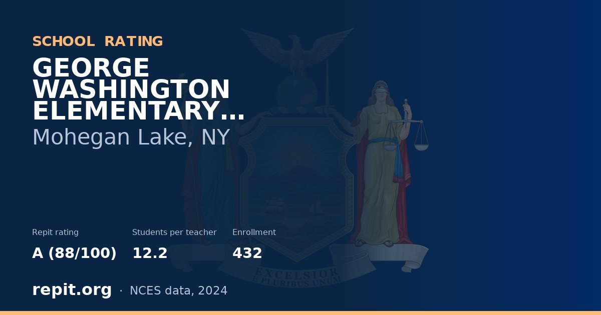 GEORGE WASHINGTON ELEMENTARY SCHOOL, Mohegan Lake, NY — Repit school rating A (88/100)