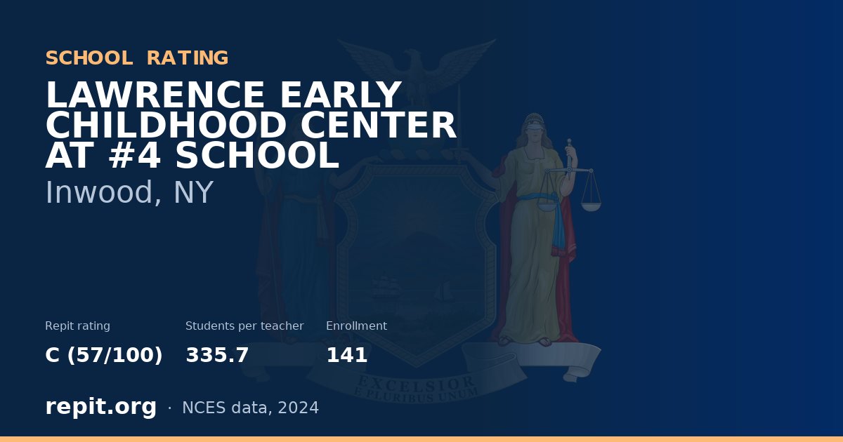 LAWRENCE EARLY CHILDHOOD CENTER AT #4 SCHOOL, Inwood, NY — Repit school rating C (57/100)