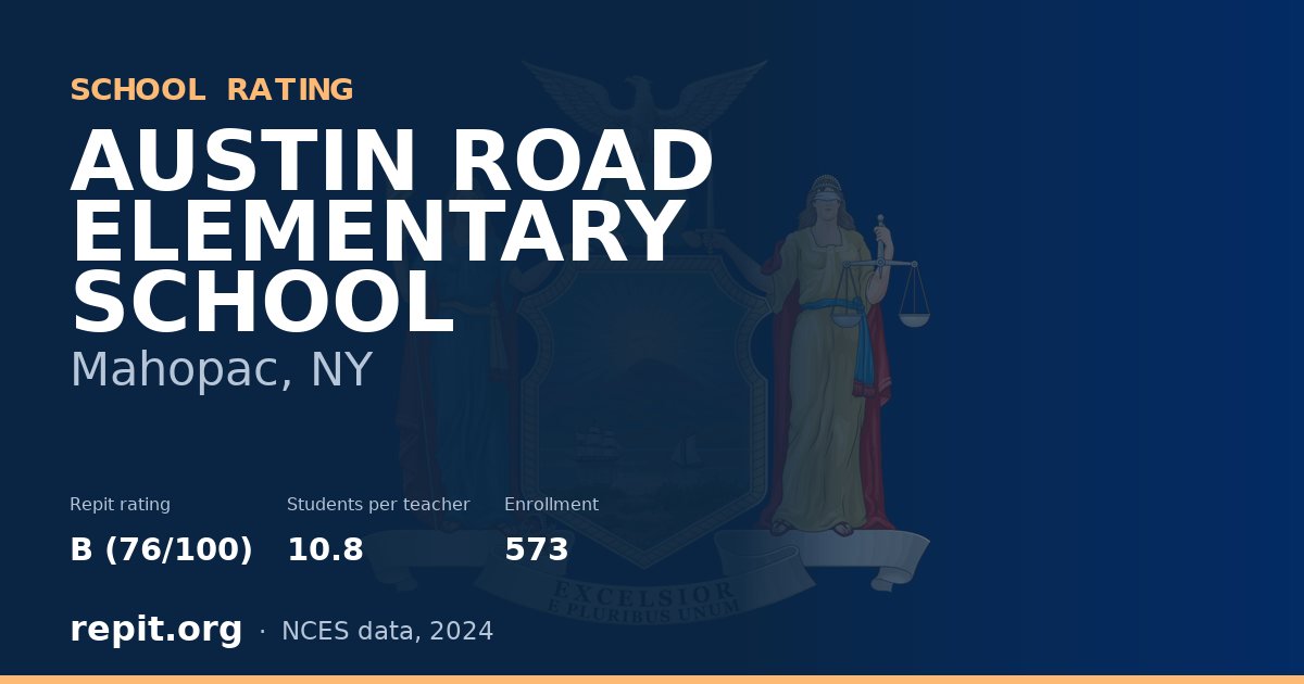 AUSTIN ROAD ELEMENTARY SCHOOL, Mahopac, NY — Repit school rating B (76/100)
