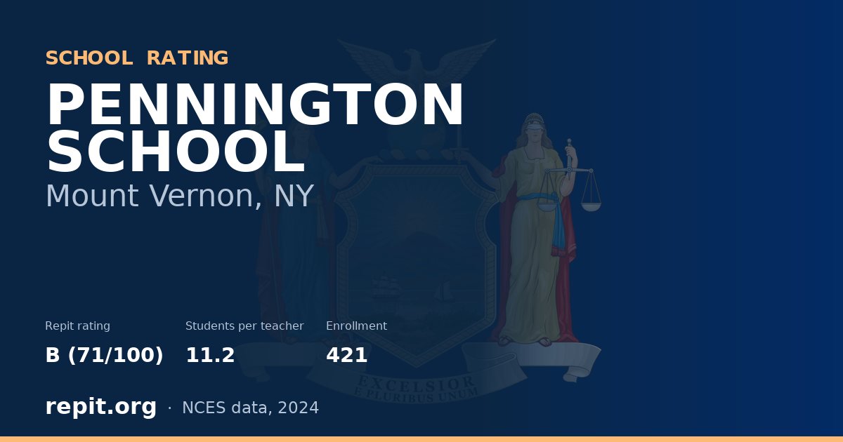 PENNINGTON SCHOOL, Mount Vernon, NY — Repit school rating B (71/100)