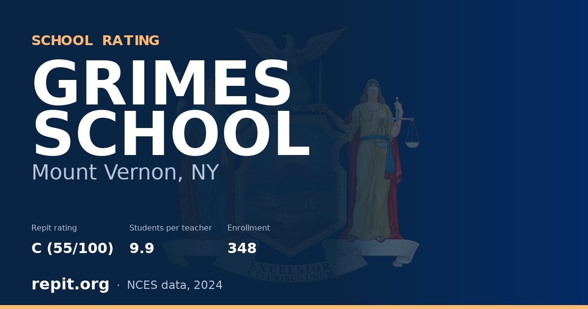GRIMES SCHOOL, Mount Vernon, NY — Repit school rating C (55/100)