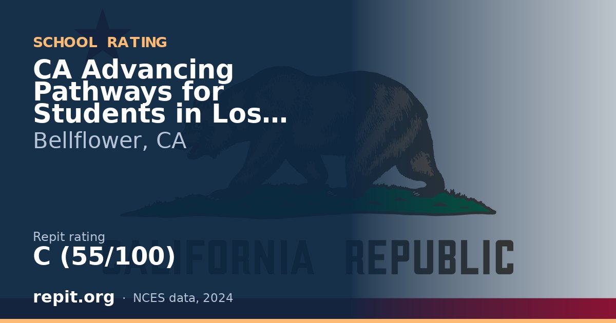 CA Advancing Pathways for Students in Los Angeles Co, Bellflower, CA — Repit school rating C (55/100)