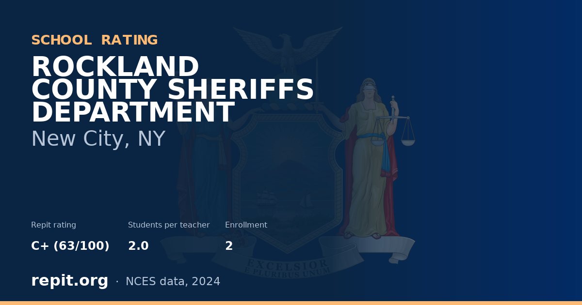 ROCKLAND COUNTY SHERIFFS DEPARTMENT, New City, NY — Repit school rating C+ (63/100)