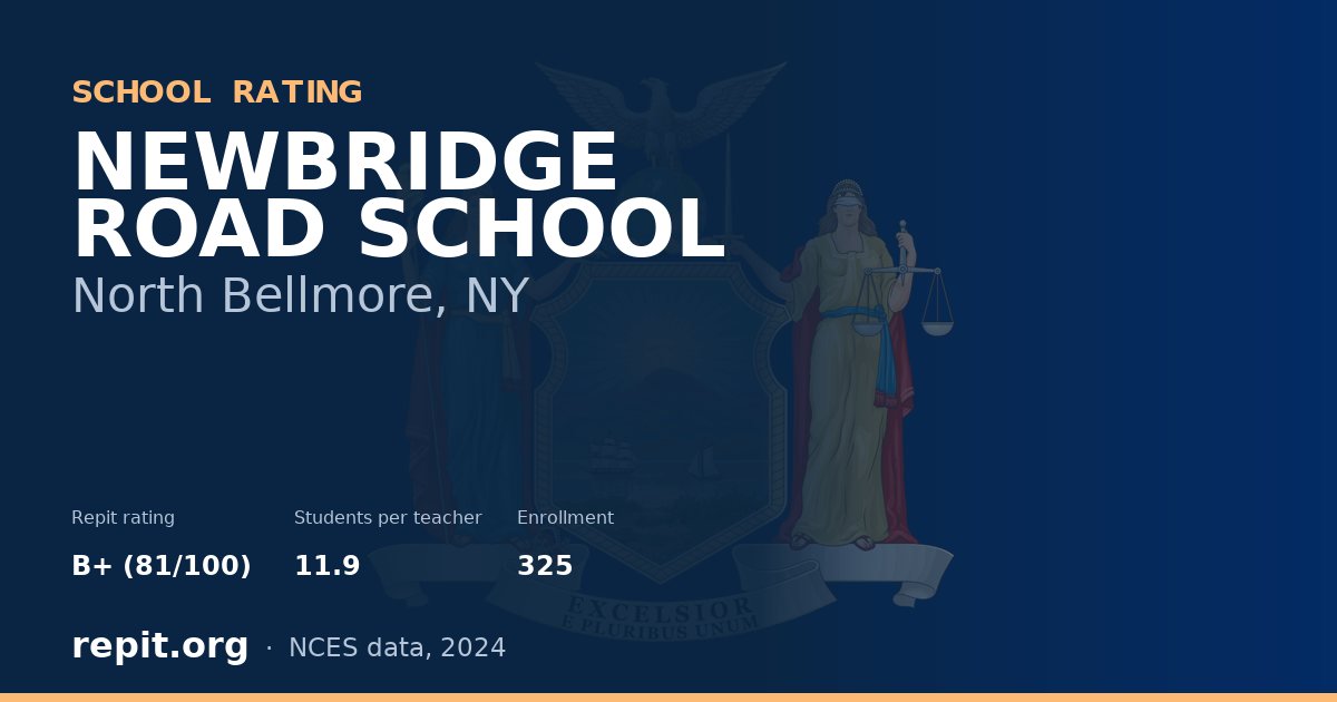 NEWBRIDGE ROAD SCHOOL, North Bellmore, NY — Repit school rating B+ (81/100)