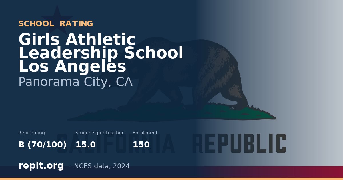 Girls Athletic Leadership School Los Angeles, Panorama City, CA — Repit school rating B (70/100)