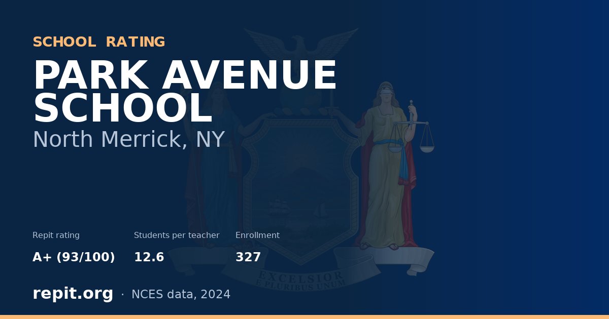 PARK AVENUE SCHOOL, North Merrick, NY — Repit school rating A+ (93/100)