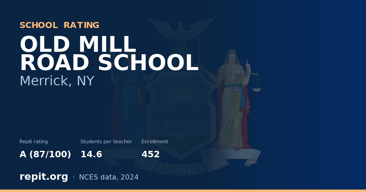 OLD MILL ROAD SCHOOL, Merrick, NY — Repit school rating A (87/100)