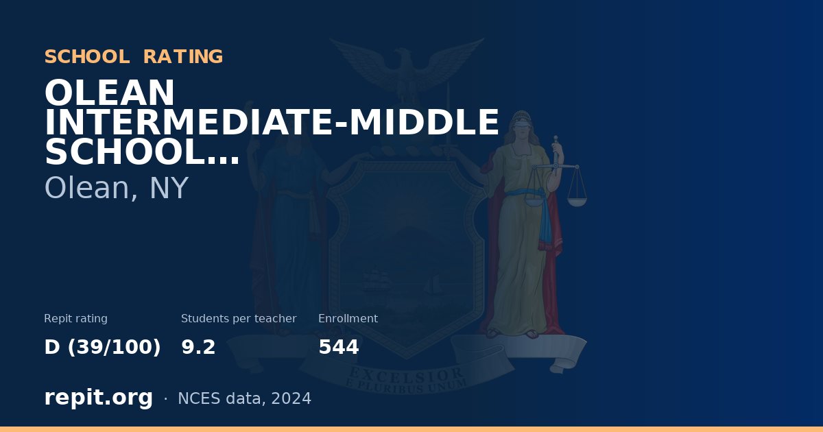 OLEAN INTERMEDIATE-MIDDLE SCHOOL, Olean, NY — Repit school rating D (39/100)