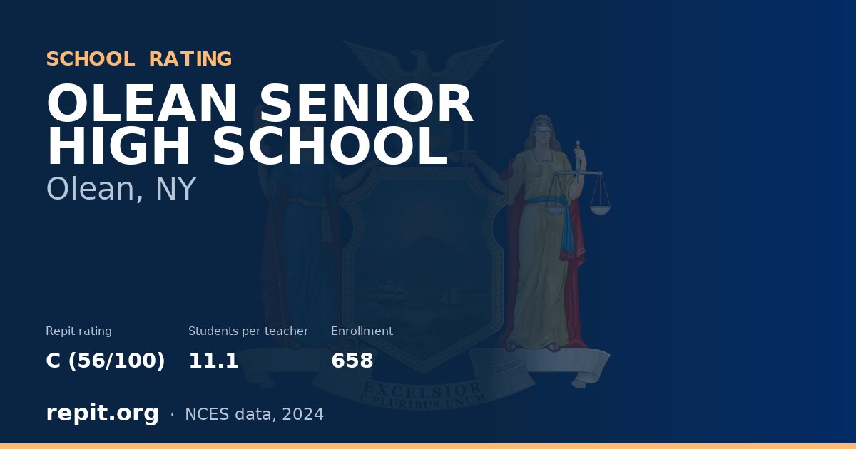 OLEAN SENIOR HIGH SCHOOL, Olean, NY — Repit school rating C (56/100)