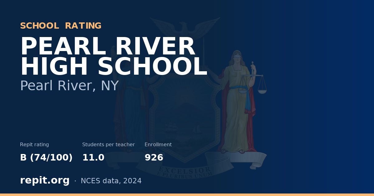 PEARL RIVER HIGH SCHOOL, Pearl River, NY — Repit school rating B (74/100)