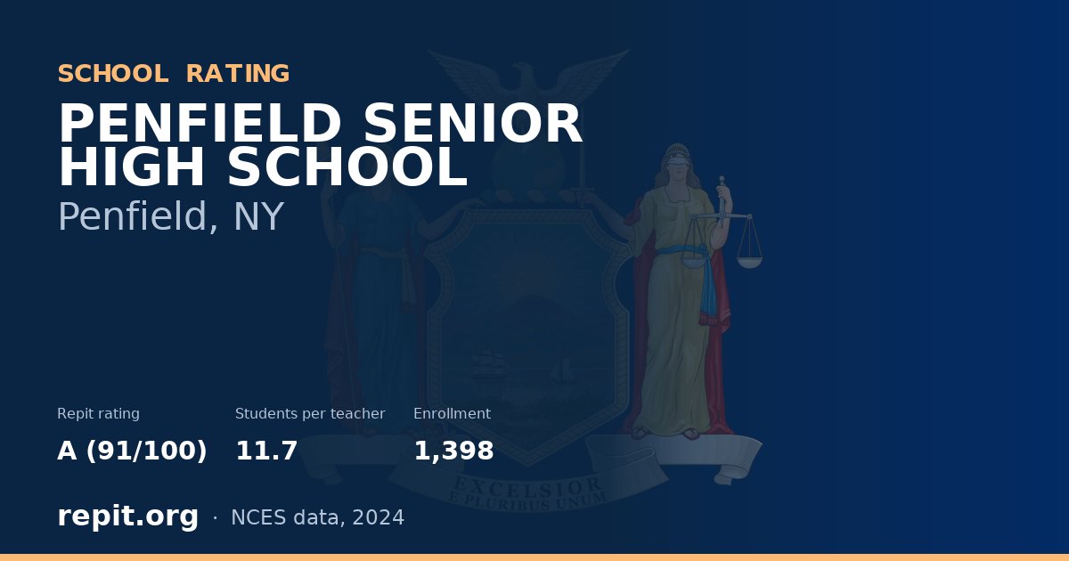 PENFIELD SENIOR HIGH SCHOOL, Penfield, NY — Repit school rating A (91/100)