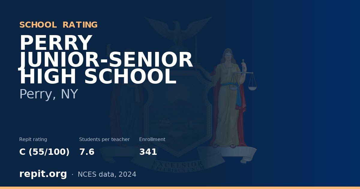 PERRY JUNIOR-SENIOR HIGH SCHOOL, Perry, NY — Repit school rating C (55/100)