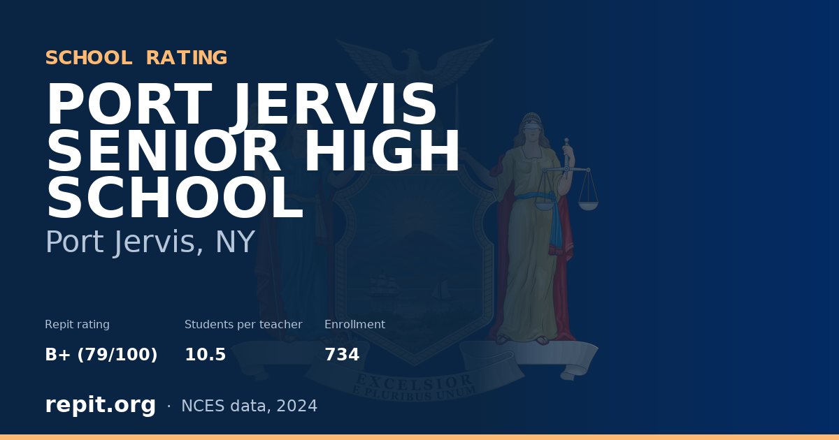 PORT JERVIS SENIOR HIGH SCHOOL, Port Jervis, NY — Repit school rating B+ (79/100)