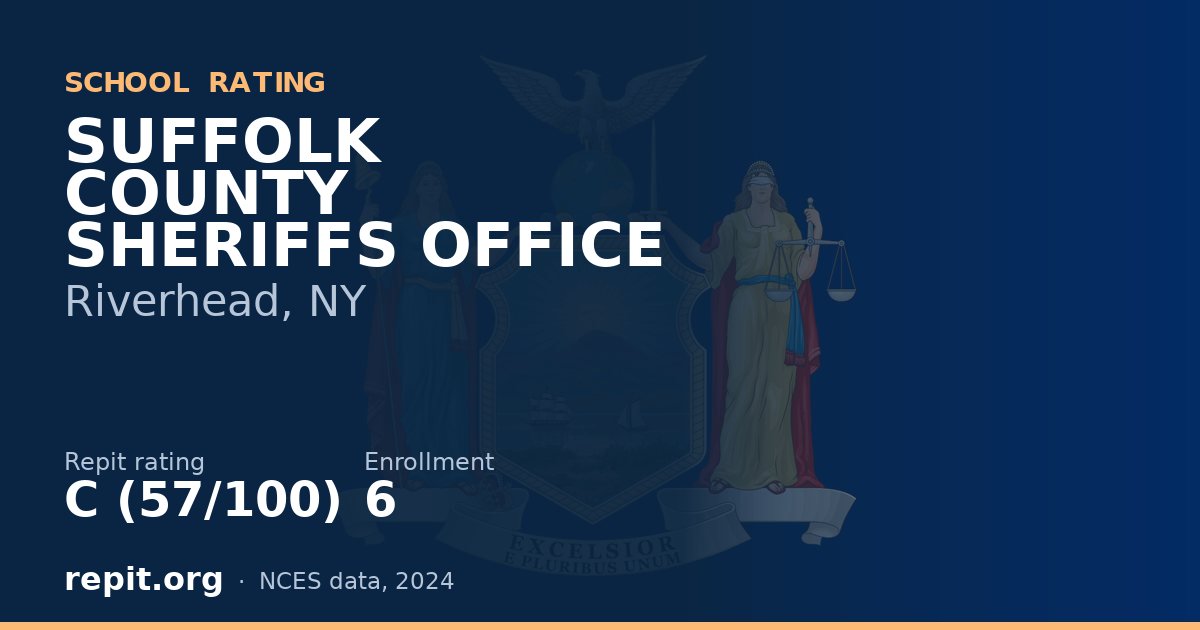 SUFFOLK COUNTY SHERIFFS OFFICE, Riverhead, NY — Repit school rating C (57/100)