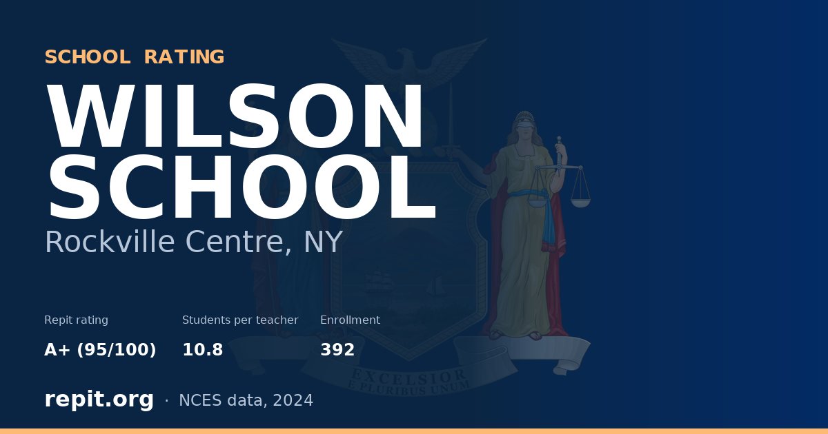 WILSON SCHOOL, Rockville Centre, NY — Repit school rating A+ (95/100)