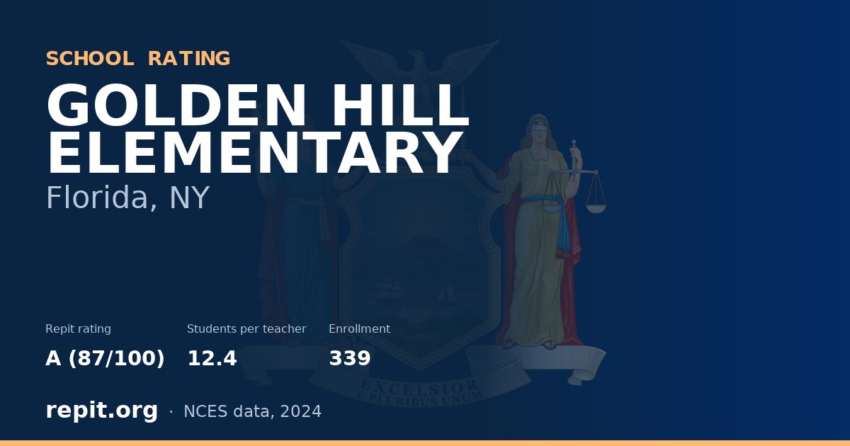 GOLDEN HILL ELEMENTARY, Florida, NY — Repit school rating A (87/100)