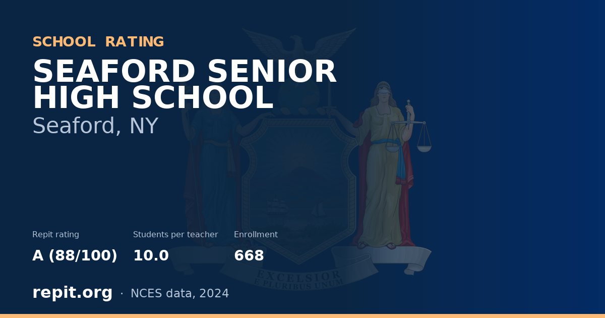 SEAFORD SENIOR HIGH SCHOOL, Seaford, NY — Repit school rating A (88/100)