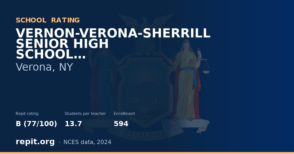 VERNON-VERONA-SHERRILL SENIOR HIGH SCHOOL, Verona, NY — Repit school rating B (77/100)