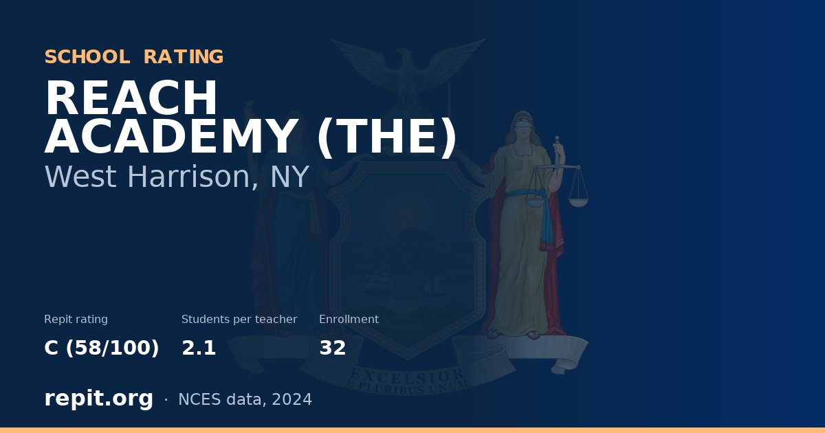 REACH ACADEMY (THE), West Harrison, NY — Repit school rating C (58/100)