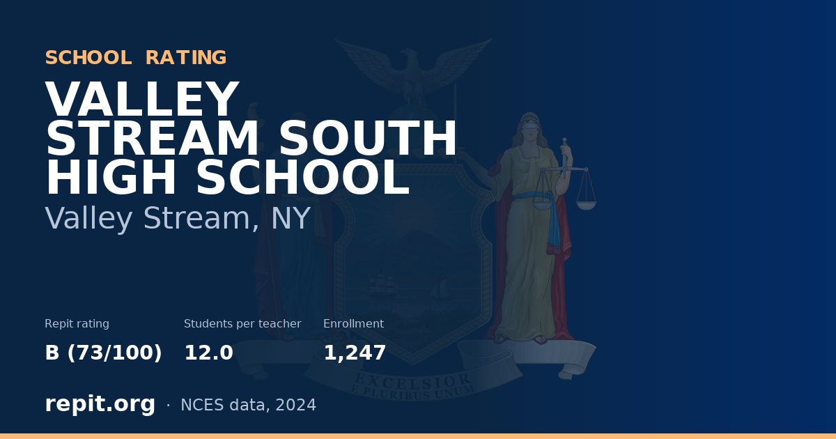 VALLEY STREAM SOUTH HIGH SCHOOL, Valley Stream, NY — Repit school rating B (73/100)