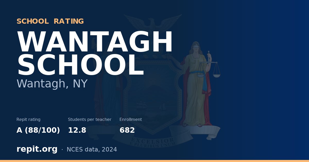 WANTAGH SCHOOL, Wantagh, NY — Repit school rating A (88/100)
