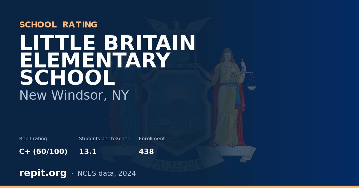 LITTLE BRITAIN ELEMENTARY SCHOOL, New Windsor, NY — Repit school rating C+ (60/100)