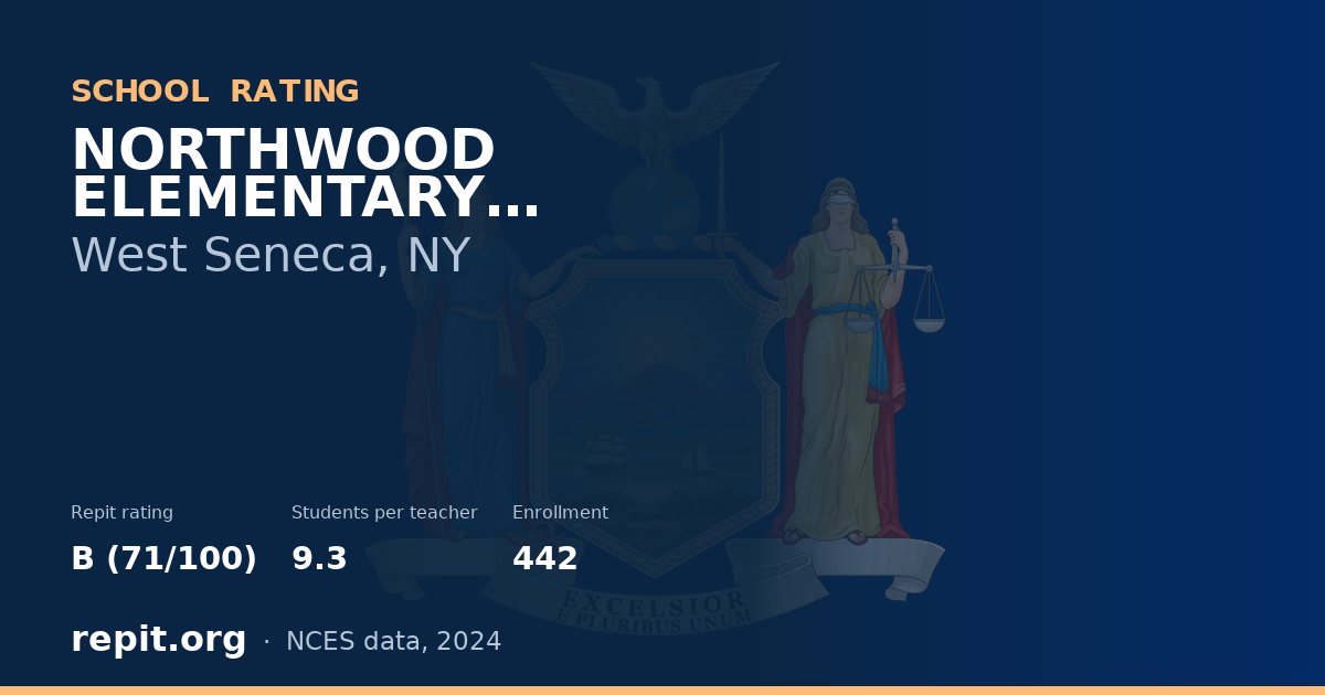 NORTHWOOD ELEMENTARY SCHOOL, West Seneca, NY — Repit school rating B (71/100)