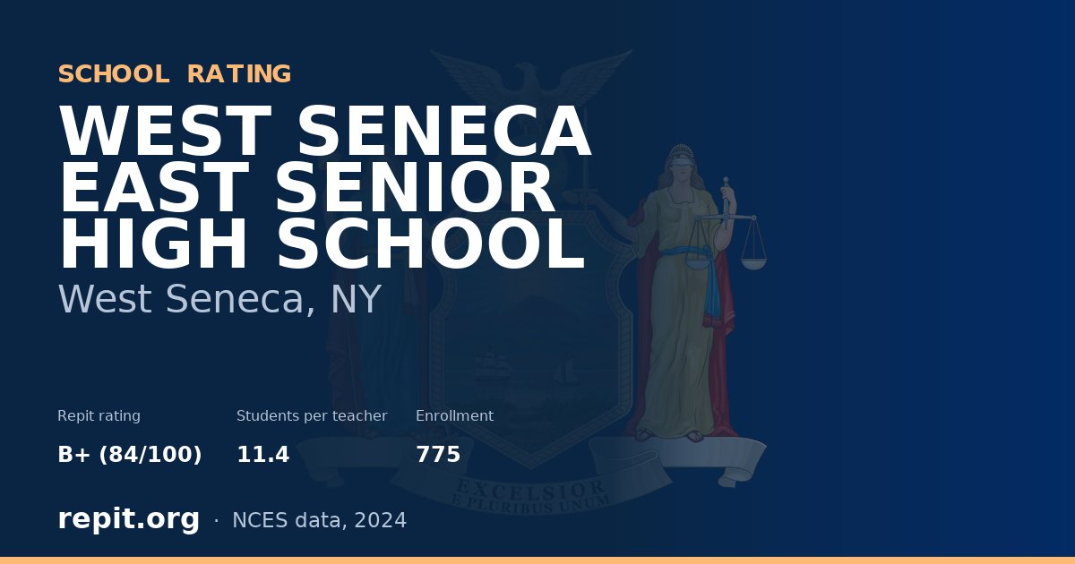 WEST SENECA EAST SENIOR HIGH SCHOOL, West Seneca, NY — Repit school rating B+ (84/100)