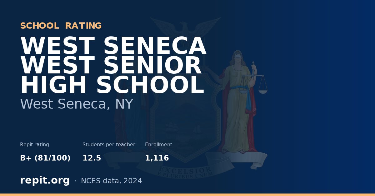 WEST SENECA WEST SENIOR HIGH SCHOOL, West Seneca, NY — Repit school rating B+ (81/100)