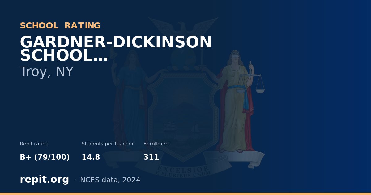 GARDNER-DICKINSON SCHOOL, Troy, NY — Repit school rating B+ (79/100)