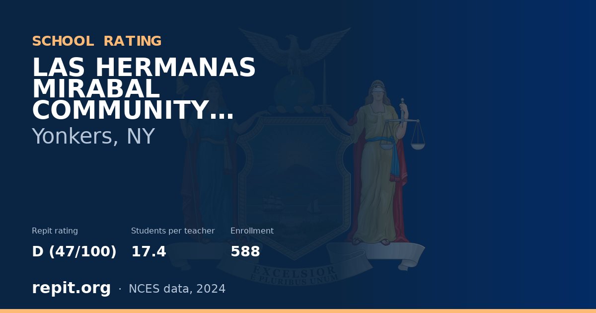LAS HERMANAS MIRABAL COMMUNITY SCHOOL, Yonkers, NY — Repit school rating D (47/100)