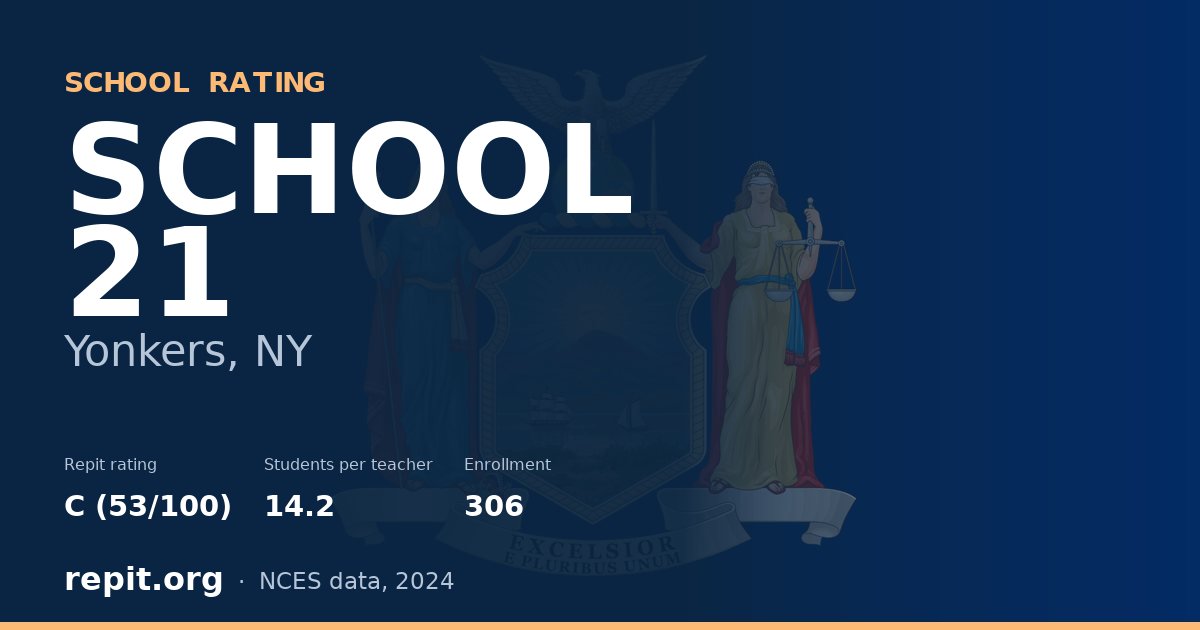 SCHOOL 21, Yonkers, NY — Repit school rating C (53/100)