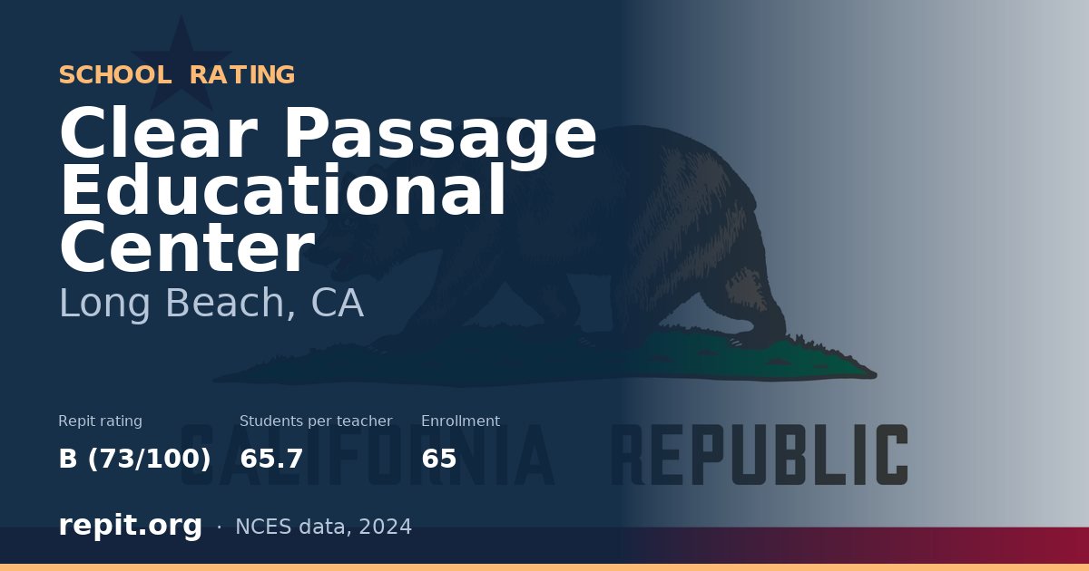 Clear Passage Educational Center, Long Beach, CA — Repit school rating B (73/100)