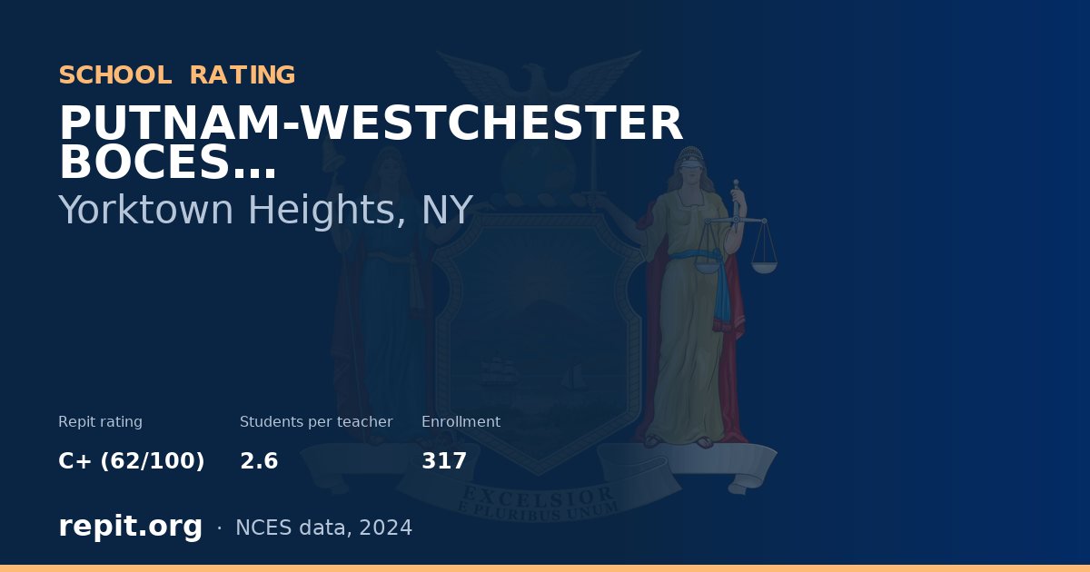 PUTNAM-WESTCHESTER BOCES, Yorktown Heights, NY — Repit school rating C+ (62/100)