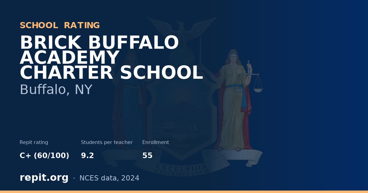BRICK BUFFALO ACADEMY CHARTER SCHOOL, Buffalo, NY — Repit school rating C+ (60/100)