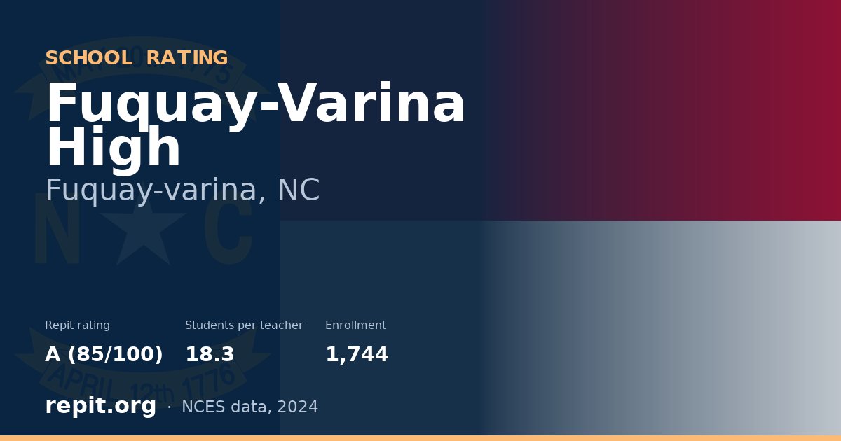 Fuquay-Varina High, Fuquay-varina, NC — Repit school rating A (85/100)