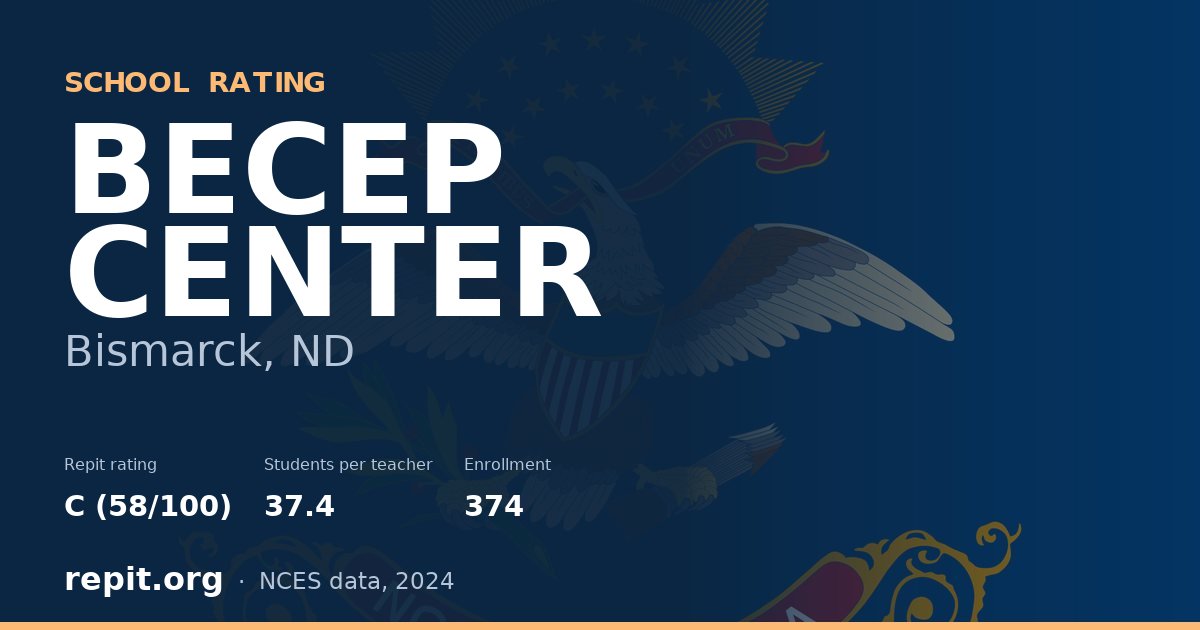 BECEP CENTER, Bismarck, ND — Repit school rating C (58/100)