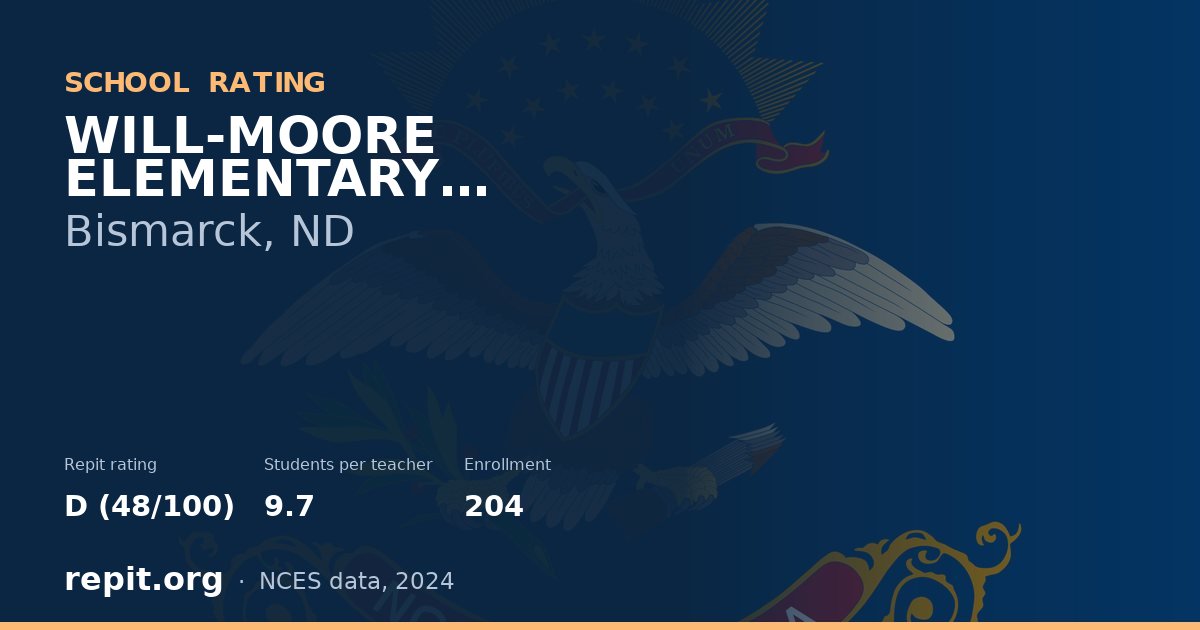 WILL-MOORE ELEMENTARY SCHOOL, Bismarck, ND — Repit school rating D (48/100)