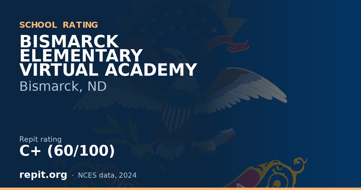 BISMARCK ELEMENTARY VIRTUAL ACADEMY, Bismarck, ND — Repit school rating C+ (60/100)